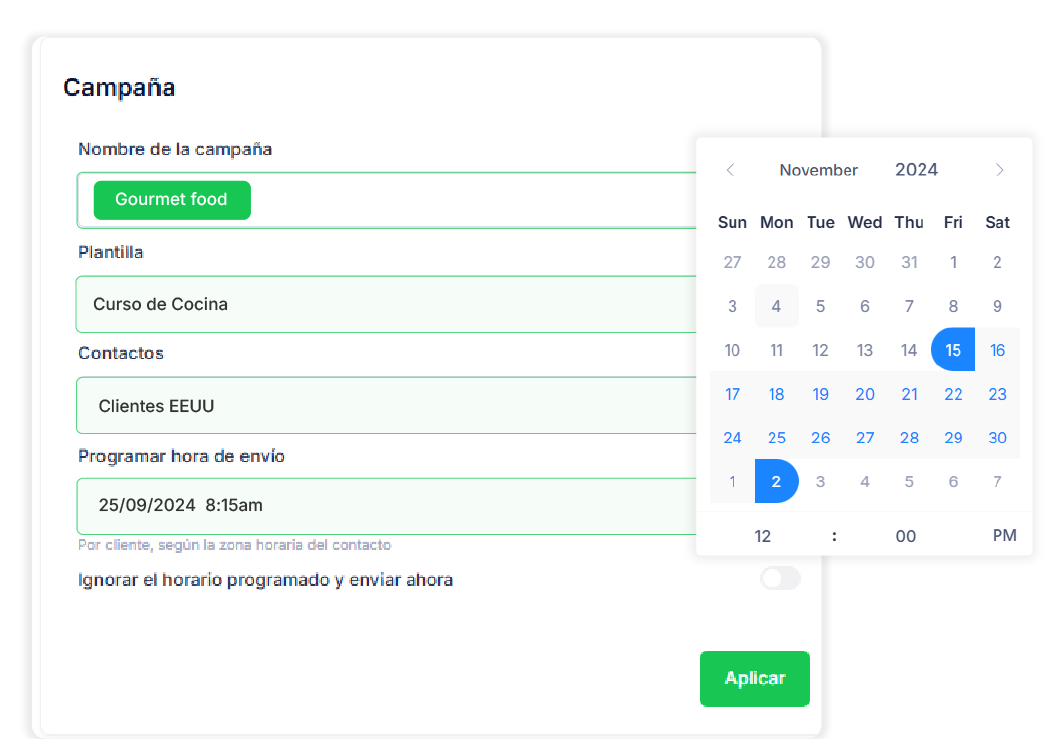 Launch a campaign widening io