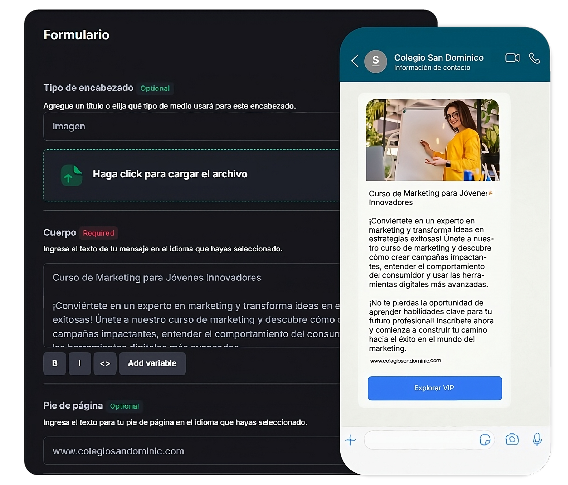 Template widening io
