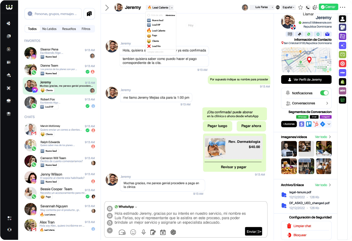 chat dashboard windening io standart